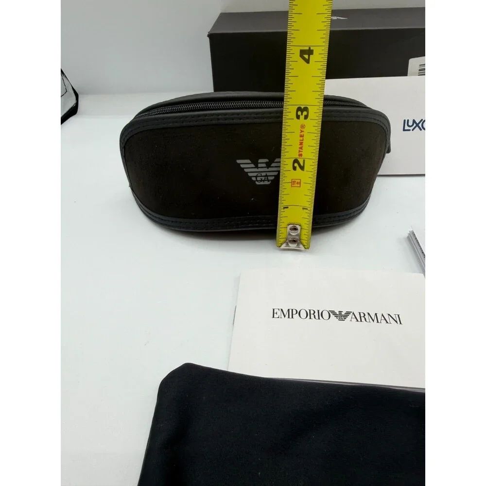 Emporio Armani Sunglasses Case Box Set w/ Pouch & Papers Authentic Black EUC